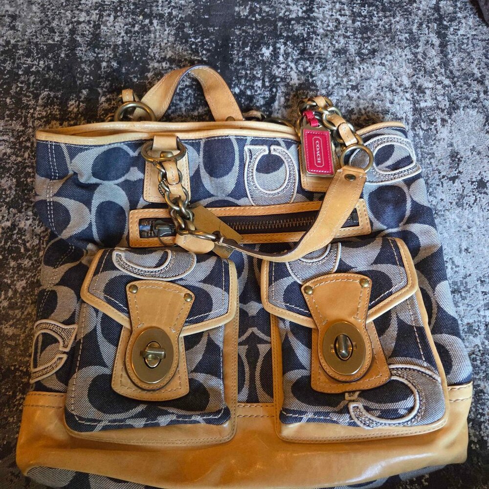 Coach Denim Tote Bag